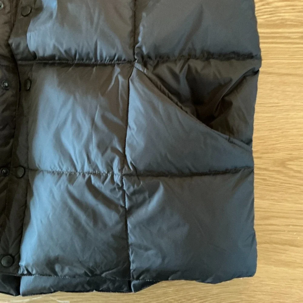 Lands End Down Puffer Vest XL Brown 80/20 Down Feather Quilted Winter Jacket Men